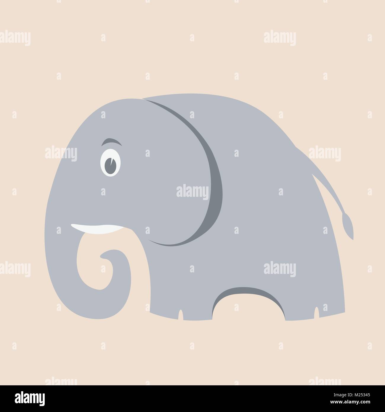 Elephant cartoon vector illustration style plat côté profil Illustration de Vecteur Elephant cartoon vector illustration style plat côté profil Illustration de Vecteur