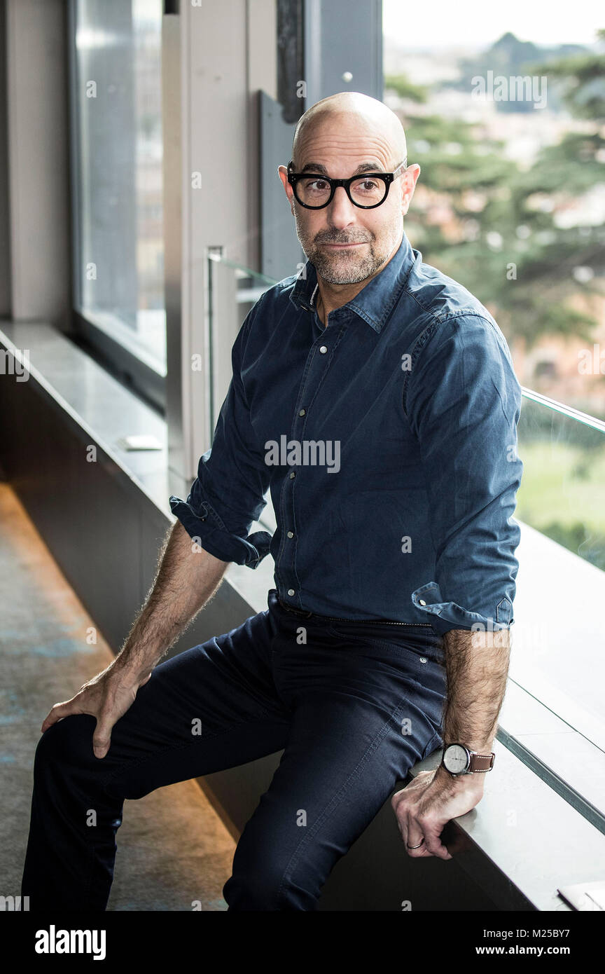 Stanley Tucci assiste à la finale 'Portrait' photocall à l'Hôtel Eden le 5 février 2018 à Rome, Italie. Banque D'Images