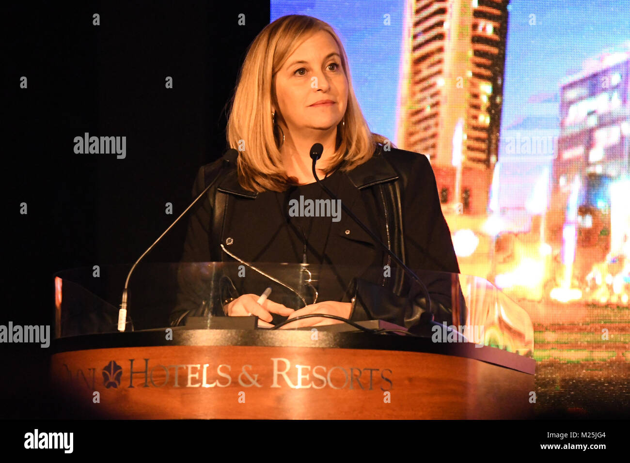 Nashville, Tennessee, USA. 5e Février, 2018. 05 février 2018 - Nashville, Tennessee - Megan Barry. CRS 2018 Cérémonie d'ouverture, tenue à l'hôtel Omni. Crédit photo : Dara-Michelle Farr/AdMedia Crédit : Dara-Michelle Farr/AdMedia/ZUMA/Alamy Fil Live News Banque D'Images