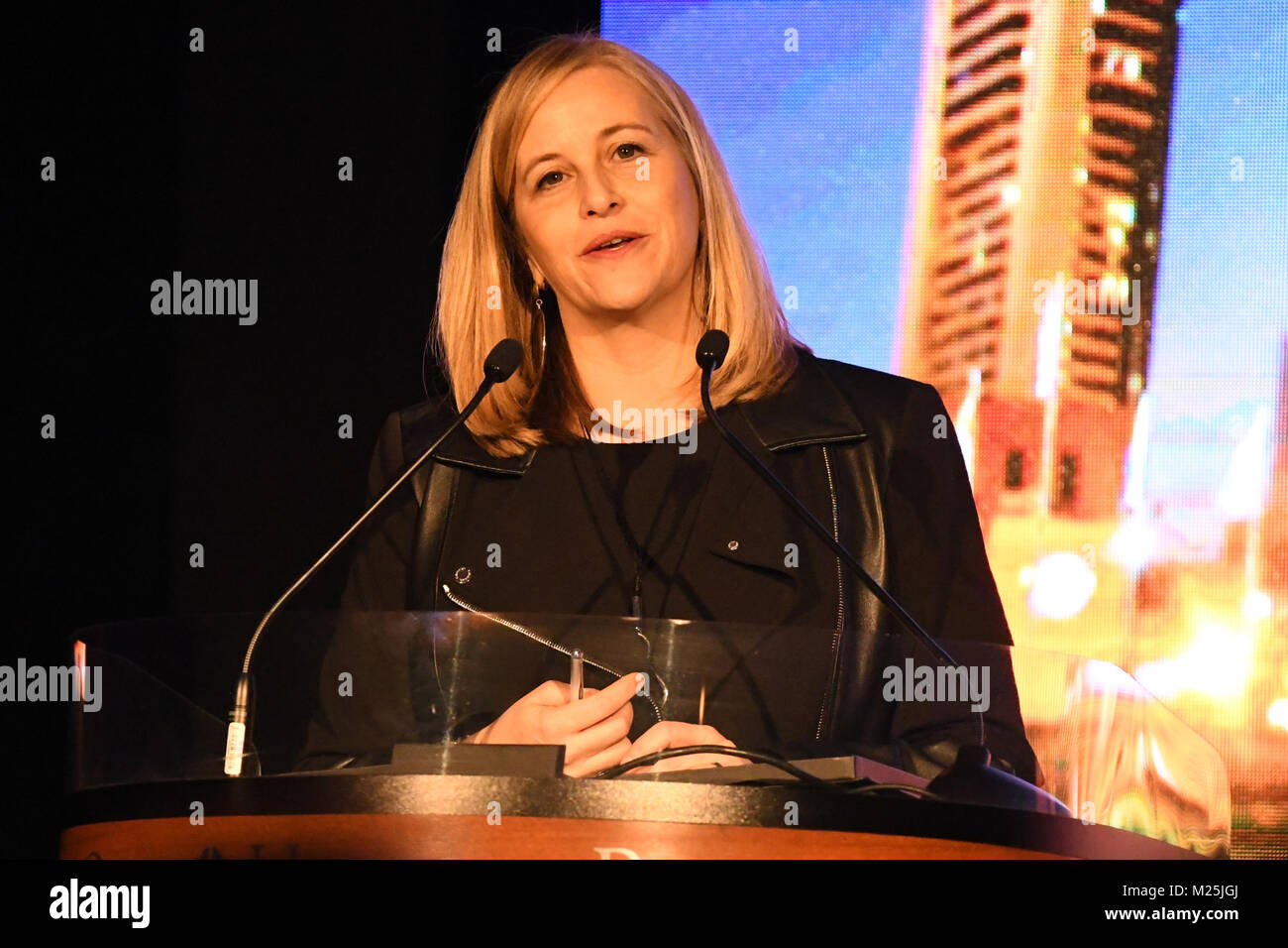Nashville, Tennessee, USA. 5e Février, 2018. 05 février 2018 - Nashville, Tennessee - Megan Barry. CRS 2018 Cérémonie d'ouverture, tenue à l'hôtel Omni. Crédit photo : Dara-Michelle Farr/AdMedia Crédit : Dara-Michelle Farr/AdMedia/ZUMA/Alamy Fil Live News Banque D'Images