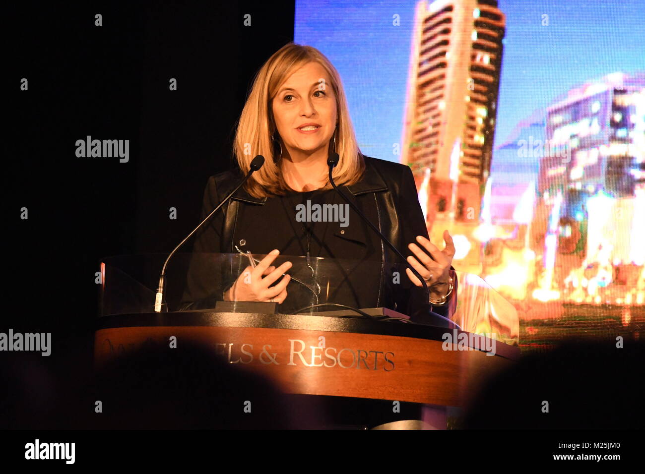 Nashville, Tennessee, USA. 5e Février, 2018. 05 février 2018 - Nashville, Tennessee - Megan Barry. CRS 2018 Cérémonie d'ouverture, tenue à l'hôtel Omni. Crédit photo : Dara-Michelle Farr/AdMedia Crédit : Dara-Michelle Farr/AdMedia/ZUMA/Alamy Fil Live News Banque D'Images
