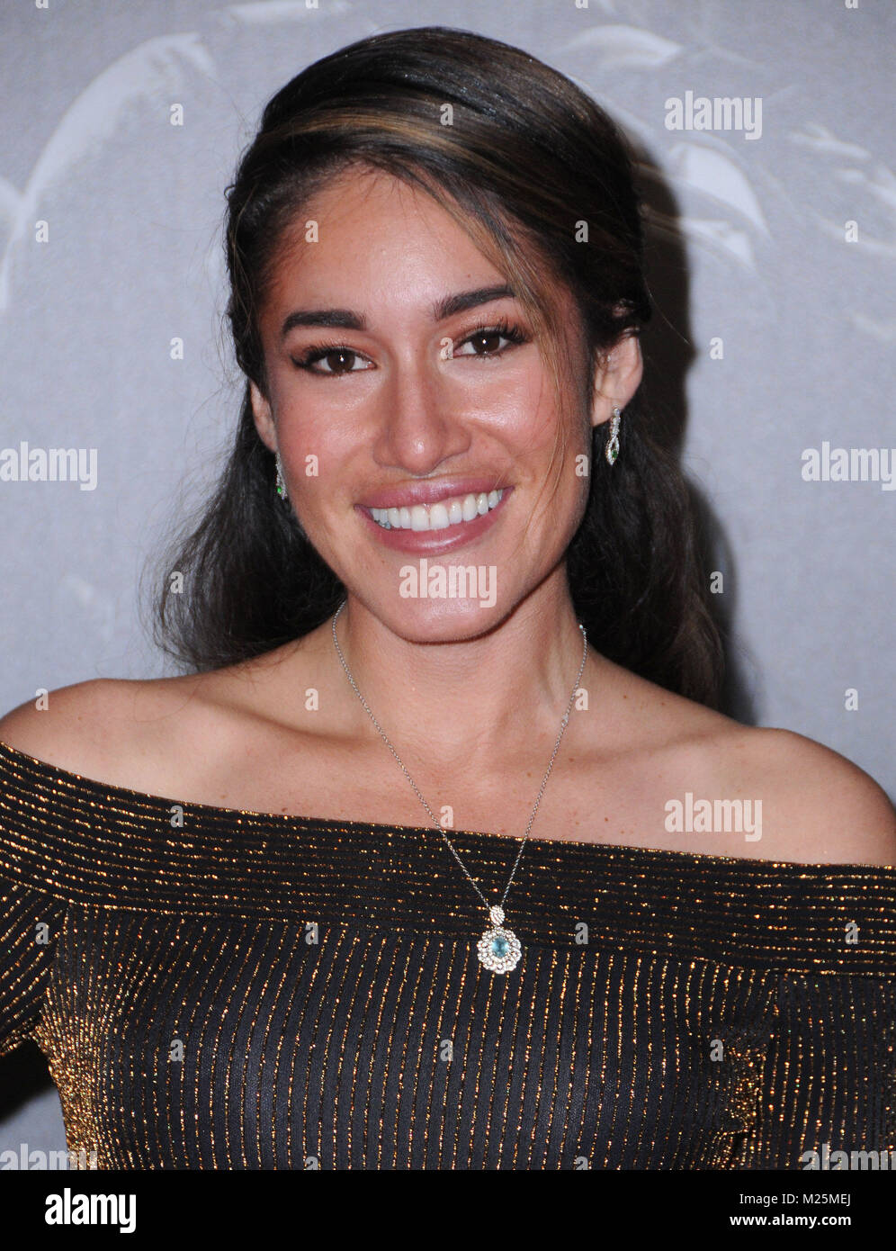 Burbank, CA, USA. 5e Février, 2018. 05 février 2018 - Burbank, Californie - Q'orianka Kilcher. ''Le 15:17 à Paris'' Los Angeles Premiere tenue à Warner Bros Studios, SJR Theatre. Crédit photo : Birdie Thompson/AdMedia Crédit : Birdie Thompson/AdMedia/ZUMA/Alamy Fil Live News Banque D'Images