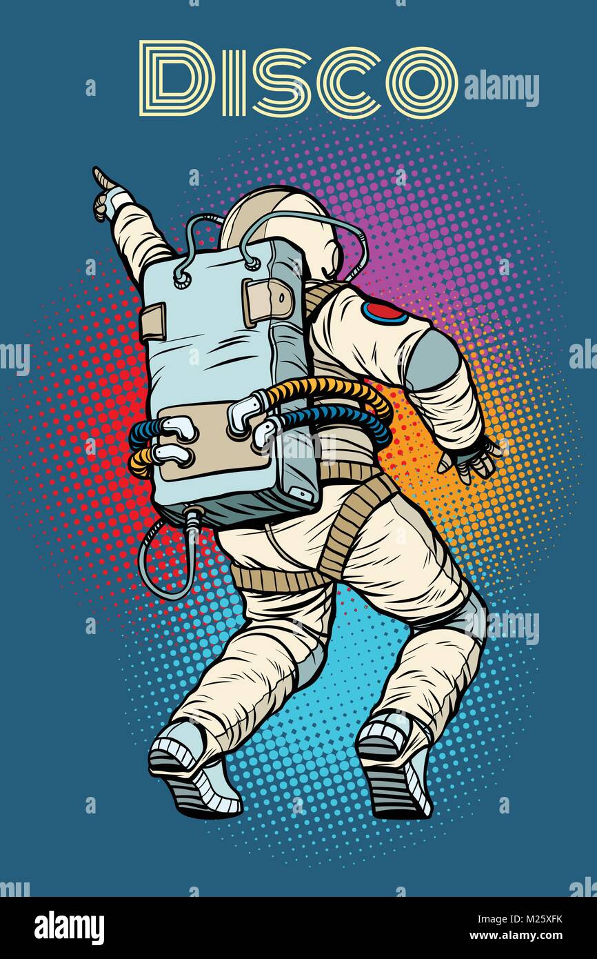 Danse disco astronaute Illustration de Vecteur