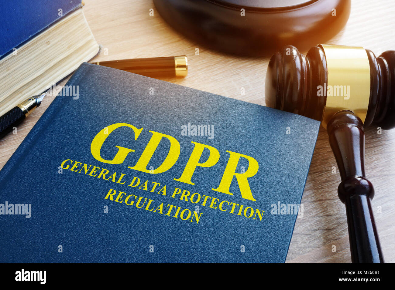 Règlement général sur la protection des données (PIBR) et de marteau. Banque D'Images