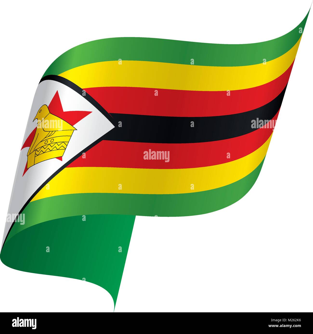 Drapeau du Zimbabwe, vector illustration Illustration de Vecteur