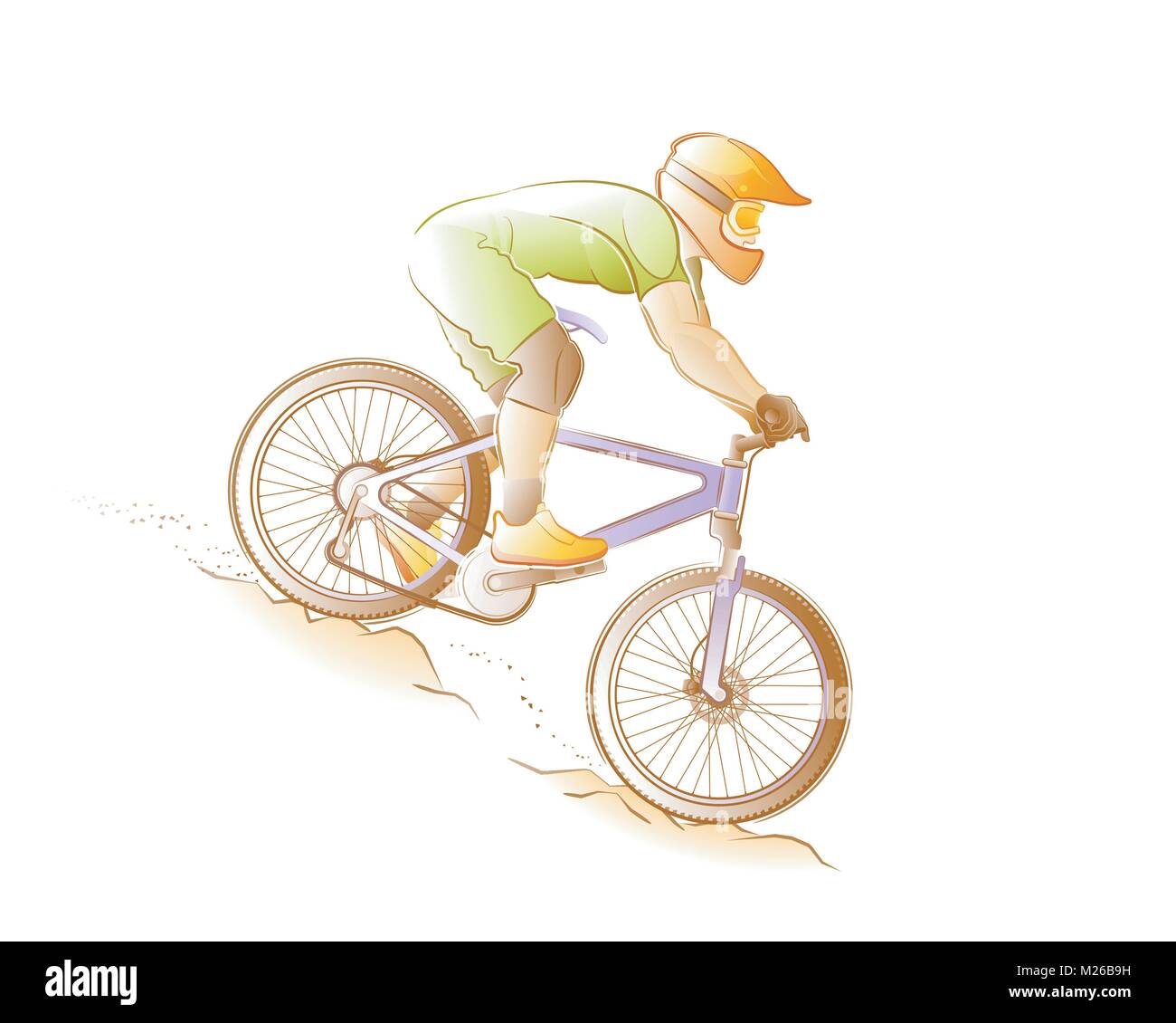 Vélo de montagne Illustration de Vecteur