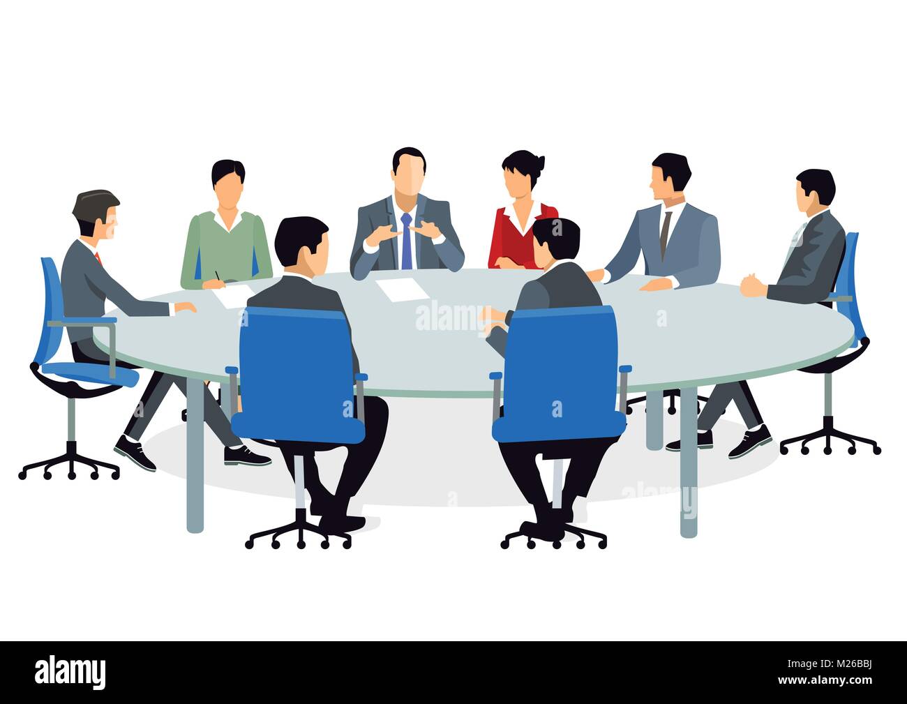 Les gens d'affaires à la réunion et à conseiller Illustration de Vecteur