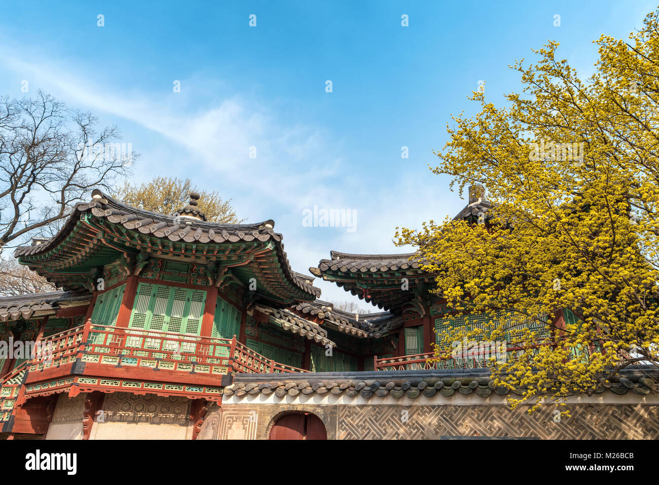 Au printemps, le Palais Changdeokgung Séoul, Corée du Sud Banque D'Images