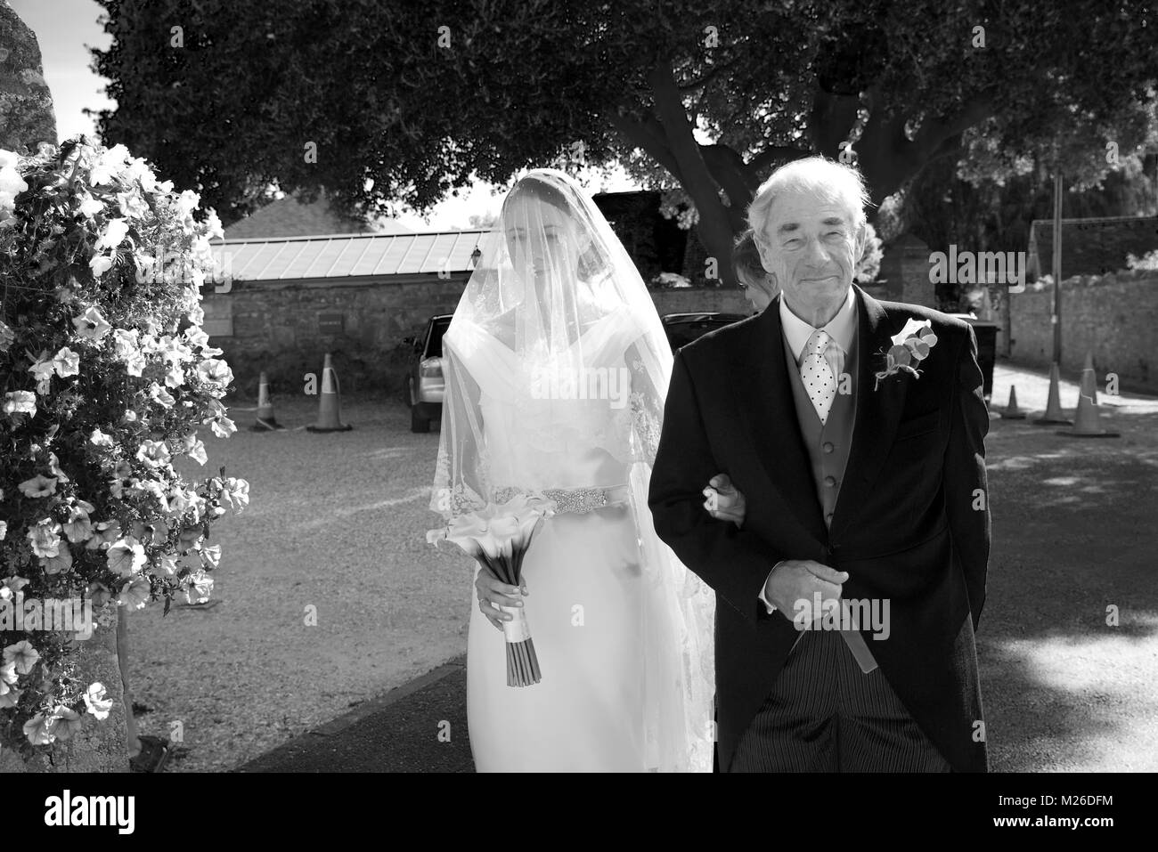 Black & White Wedding Banque D'Images