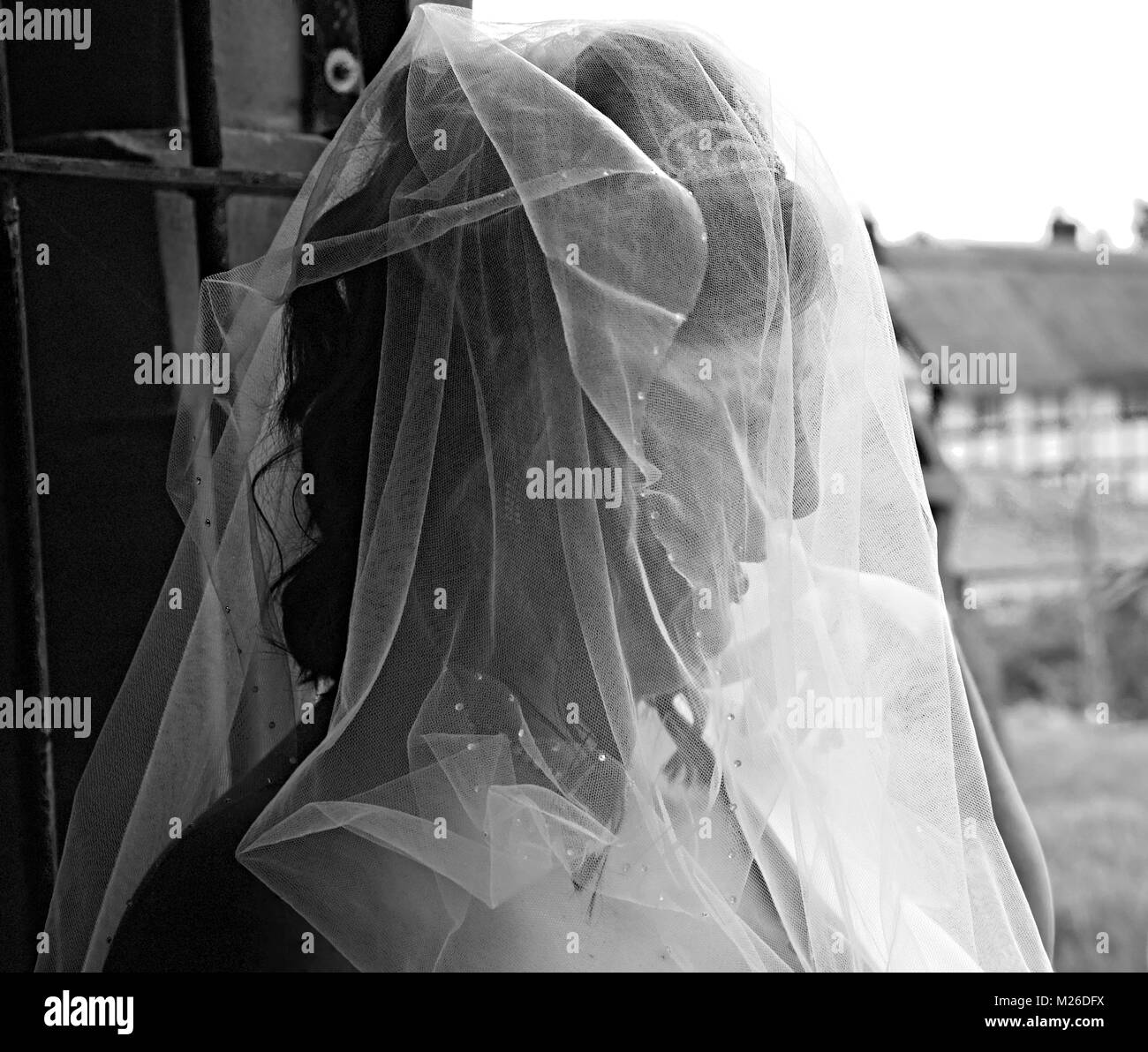 Black & White Wedding Banque D'Images
