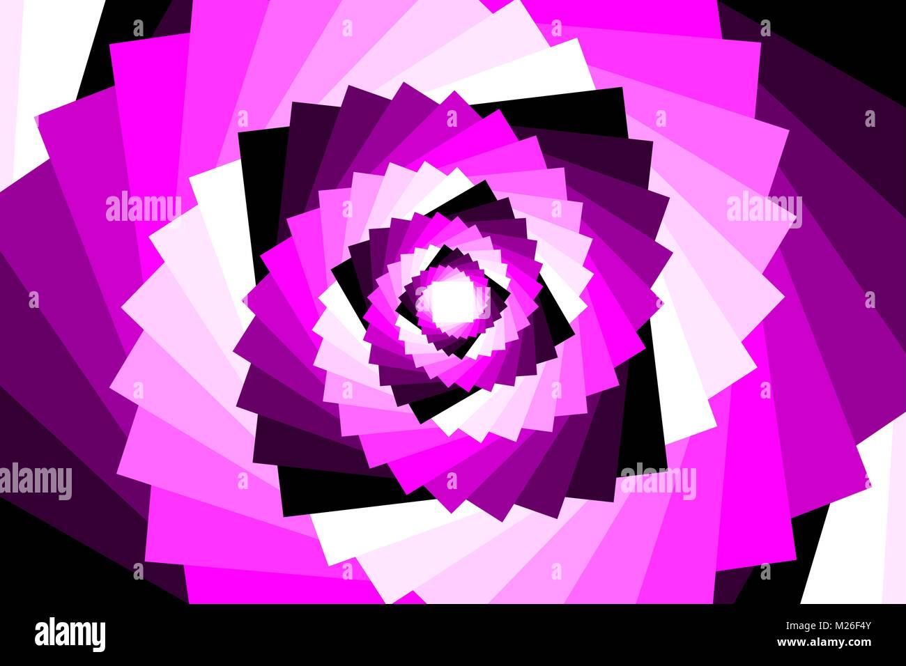Spirale de places en rotation - fond violet, spirale de carrelets - Modèle violet Illustration de Vecteur