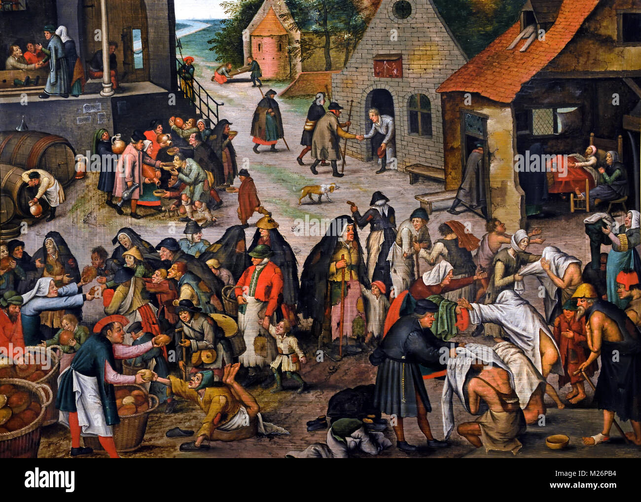 Oeuvres de miséricorde 1600-1650 Pieter Brueghel le Jeune Belge Flamand 1564-1637 Belgique Banque D'Images