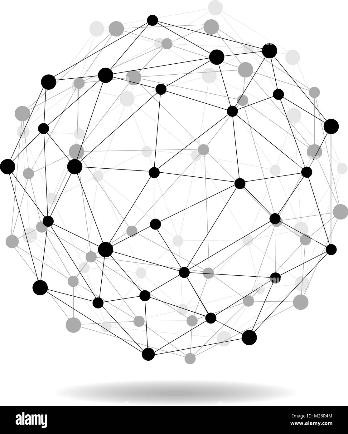 Connexion filaire vecteur sphère de la terre. Illustration de Vecteur