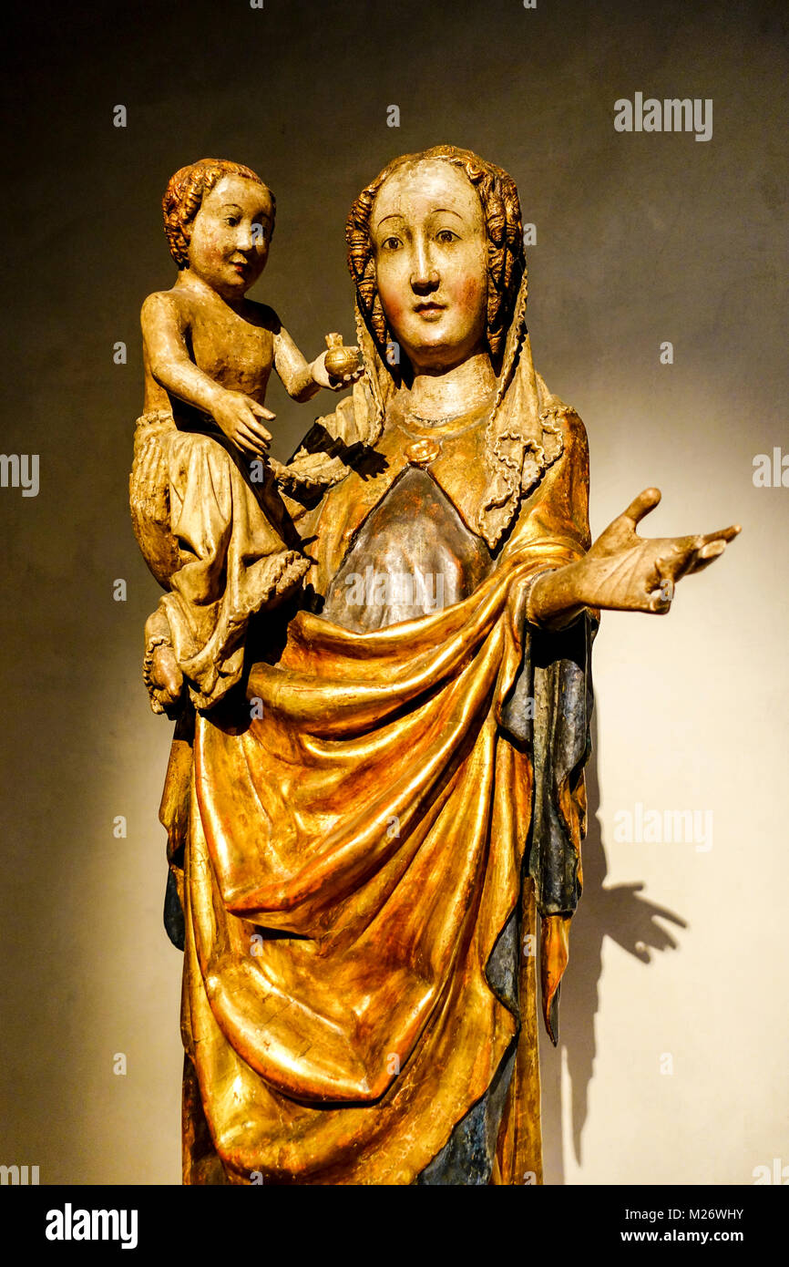 Madonna franciscaine , après 1350, la galerie nationale d'Art médiéval, couvent Sainte-Agnès, Prague, République Tchèque Banque D'Images