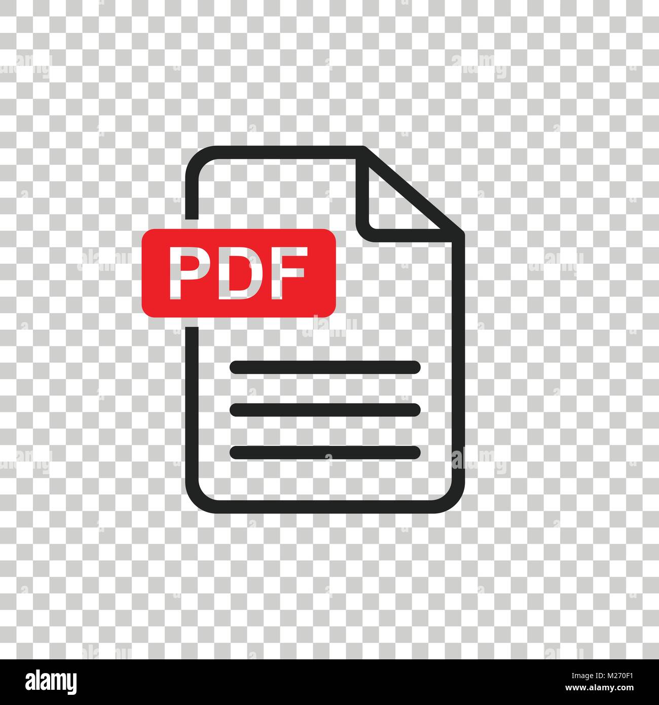 Télécharger PDF icône vecteur. Télévision simple pictogramme pour affaires, marketing, internet concept. Vector illustration sur fond isolé. Illustration de Vecteur