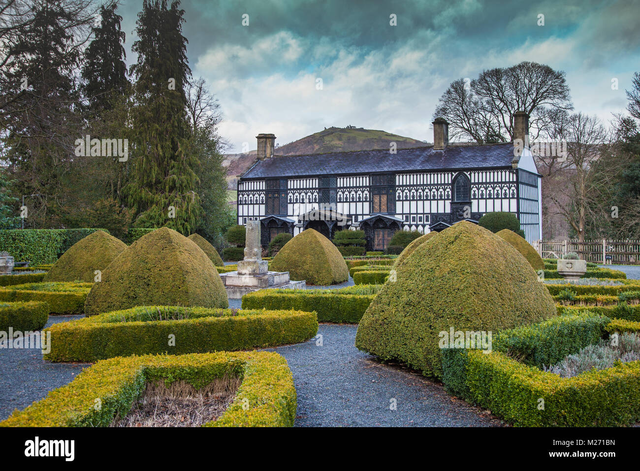 Maison et Jardins de Plas Newydd, Llangollen, Denbighshire, Nord du Pays de Galles, Royaume-Uni Banque D'Images