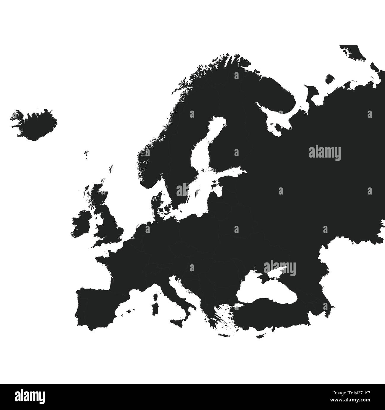 L'icône de carte de l'Europe. Télévision vector illustration. Le