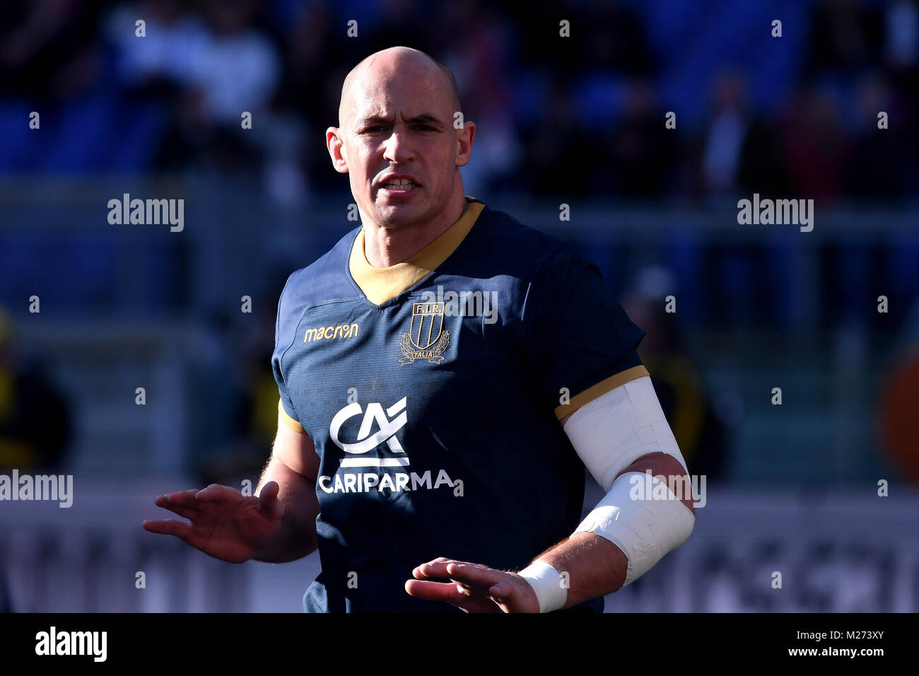 Sergio Parisse Italie Roma 04/02/2018, Stadio Olimpico NatWest 6 Nations Trofeo Sei Nazioni Italia - Inghilterra - Italie - Angleterre Fot Banque D'Images