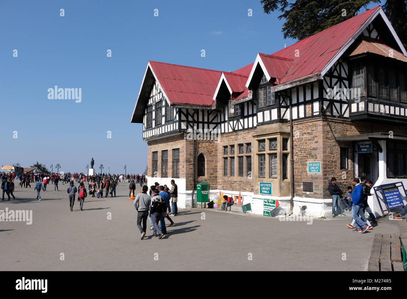 Shimla, avec c'est très british à l'architecture, une des plus connues stations de montagne Banque D'Images
