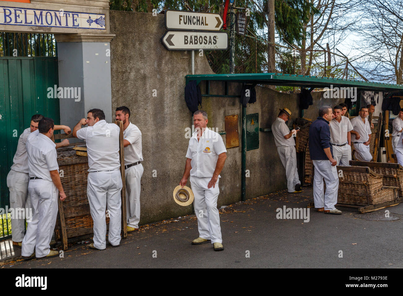 Pour les clients en attente Carreiros, Monte, Funchal, Madère Banque D'Images