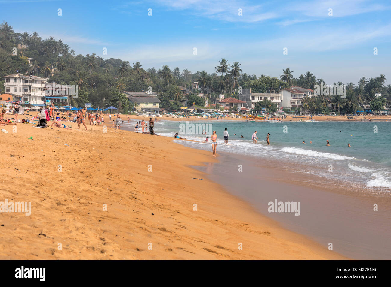 Unawatuna Beach, Galle, au Sri Lanka, en Asie Banque D'Images