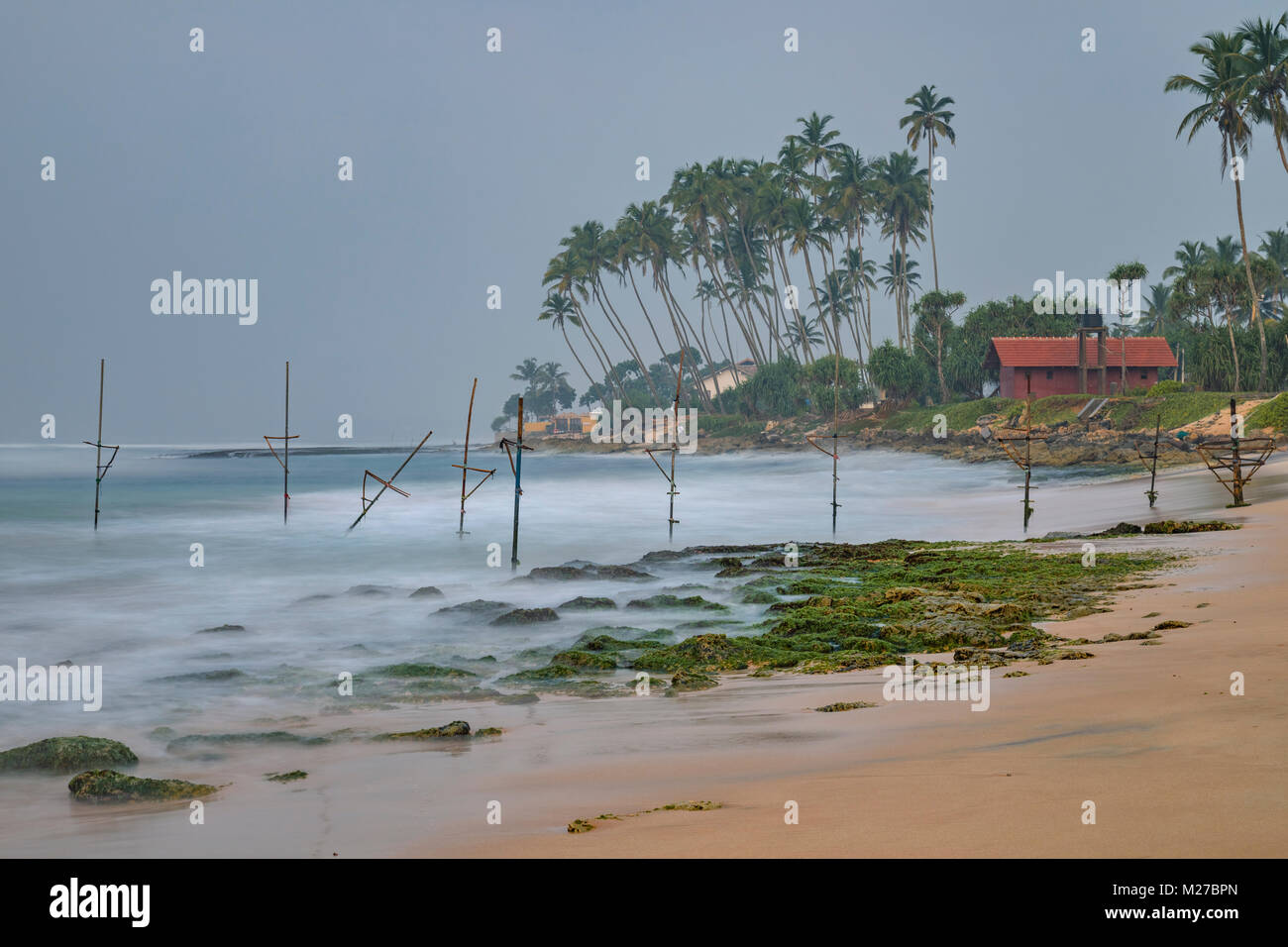 Koggala Beach, Galle, au Sri Lanka, en Asie Banque D'Images