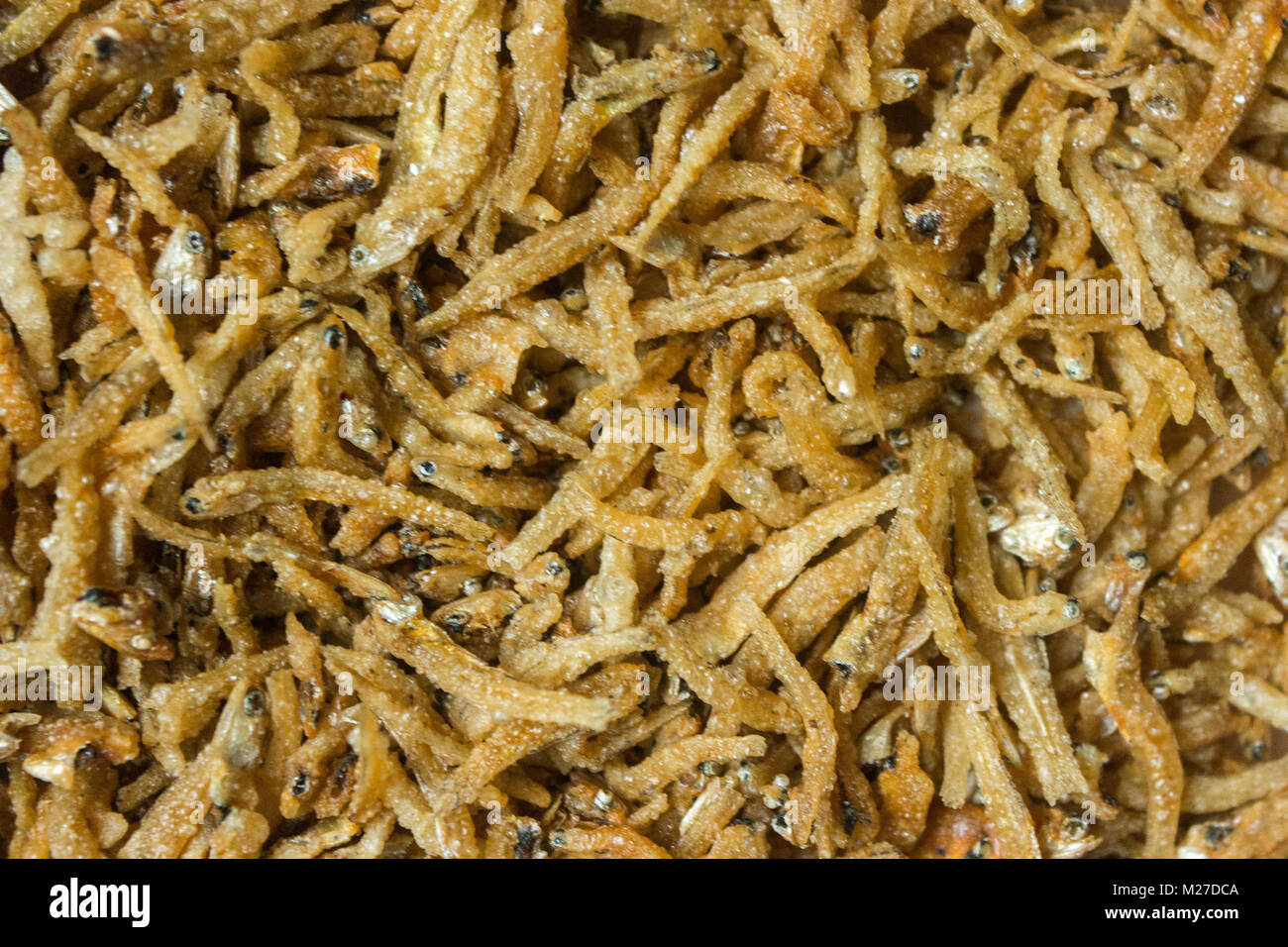 Petit poisson frit croustillant contexte Banque D'Images