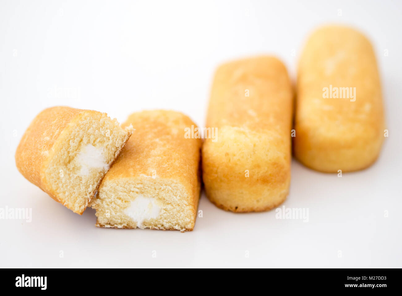 Twinkies (Twinkie) sont un snack américain renommé, gâteau. Banque D'Images