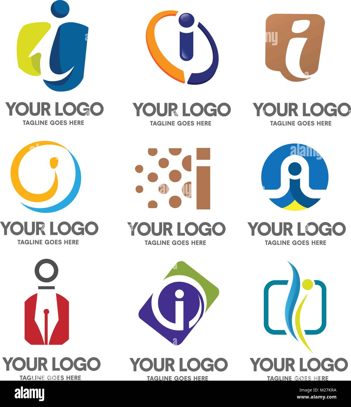 Luxe moderne et élégant vecteur Lettre I concept, parfait pour tout type d'entreprise Illustration de Vecteur