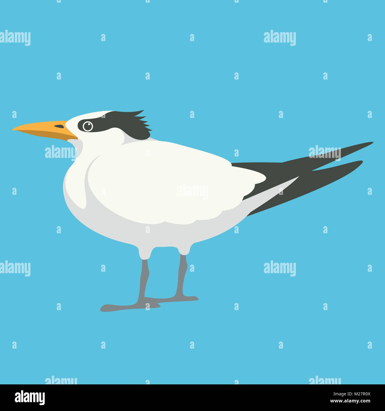 Seagull vector illustration style plat côté est assis de profil Illustration de Vecteur Seagull vector illustration style plat côté est assis de profil Illustration de Vecteur