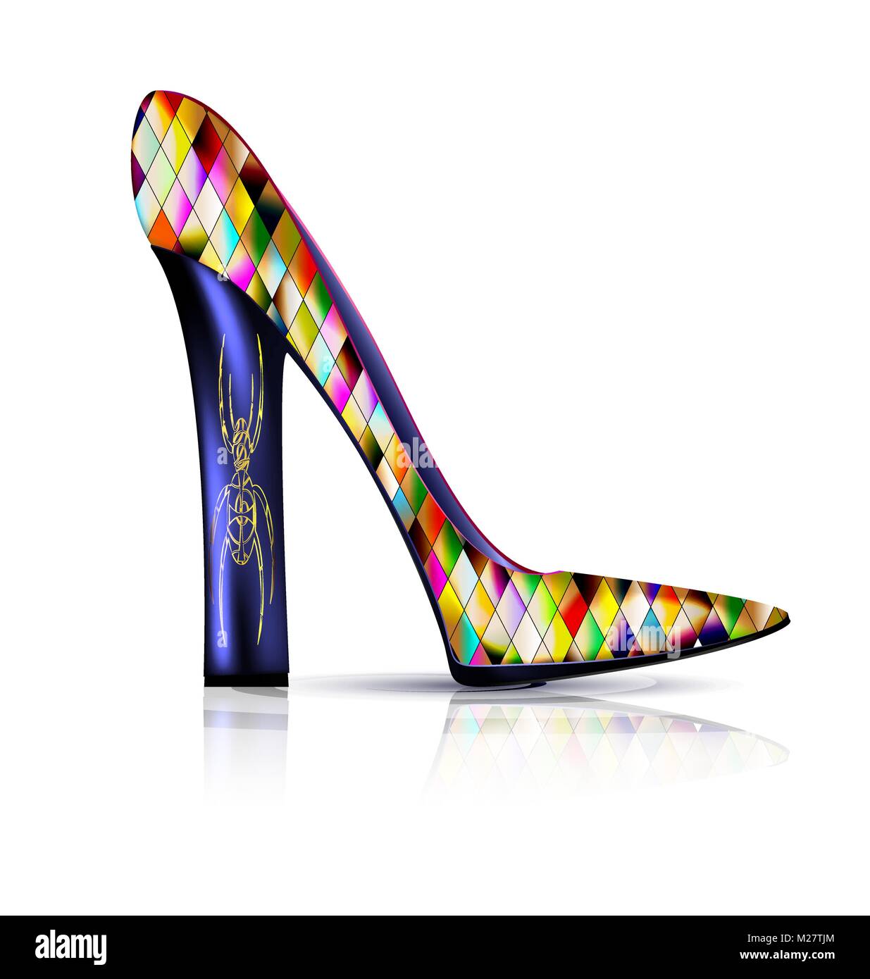 Chaussure couleur abstrait Illustration de Vecteur