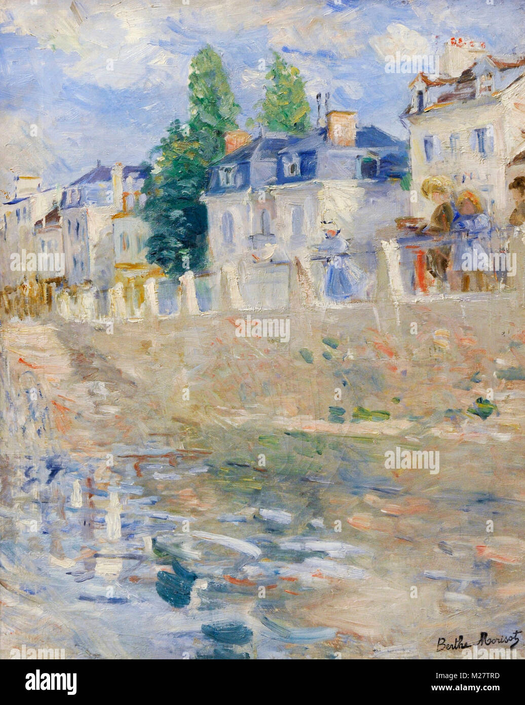 Berthe Morisot (1841-1895). Le peintre français. Le quai de Bougival, 1883. Galerie nationale. Oslo. La Norvège. Banque D'Images