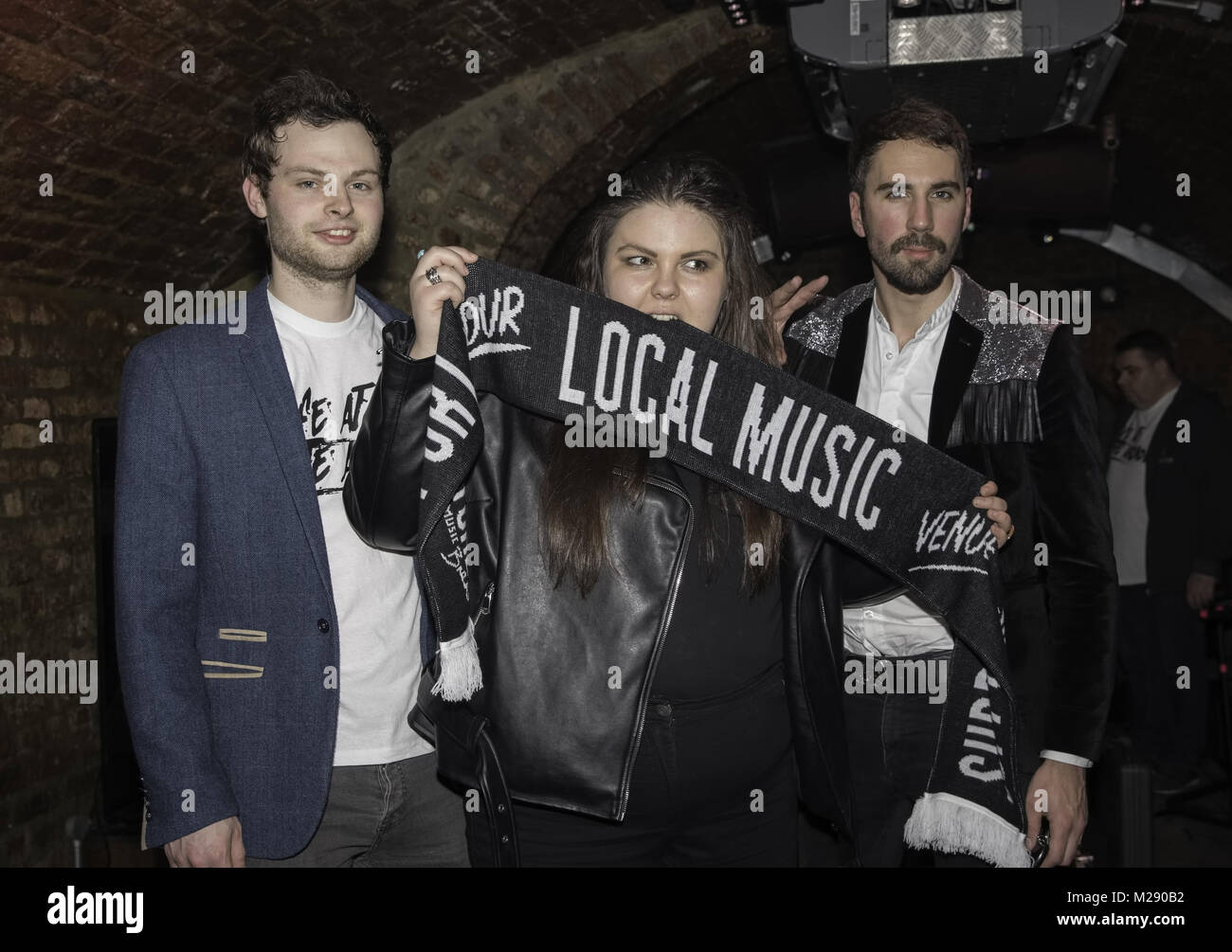 Liverpool, Royaume-Uni. 4e Mar, 2018. RICHARD GARTLAND, ANASTACIA WALKER ET ROSS CAMERON de Uk Bang Bang Romeo montrer leur soutien à la semaine 2018 UK Sites indépendant Crédit : Andy Von Pip/ZUMA/Alamy Fil Live News Banque D'Images