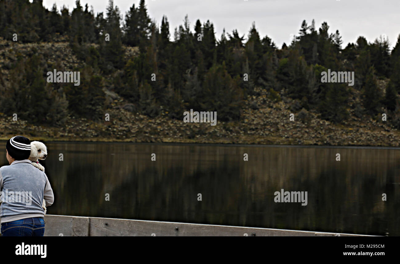 4 janvier 2016 - Merida, Merida, Venezuela - le 25 janvier 2016. La lagune de Mucubaji, est d'origine glaciaire et est d'environ dix mille ans. Le cours original de l'Mucubajâ€™ ravin, qui verse ses eaux dans la rivière Chama, a été scellée par une moraine frontale qui ont formé la lagune et traversée par l'Boconâ€" problème, 3 qui a détourné le flux de l'Orénoque et enfin l'océan Atlantique. Est situé dans le paramo de Mérida, Venezuela. Photo : Juan Carlos Hernandez.....Laguna de Mucubaji, en el paramo de Merida, Venezuela. Photo : Juan Carlos Hernandez (crédit Image : © Juan Carlos H Banque D'Images