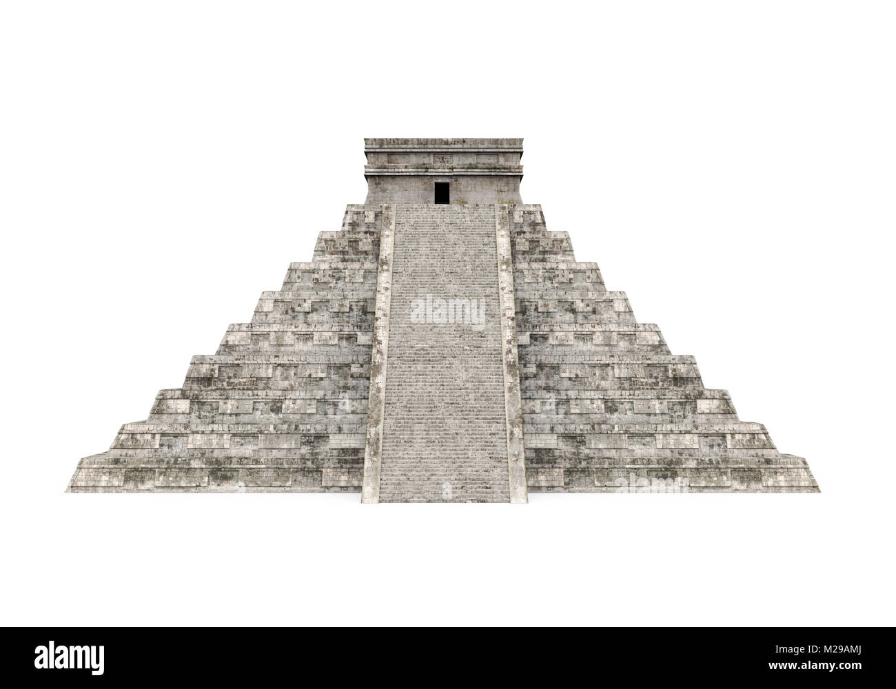 Isolées pyramide maya Banque D'Images