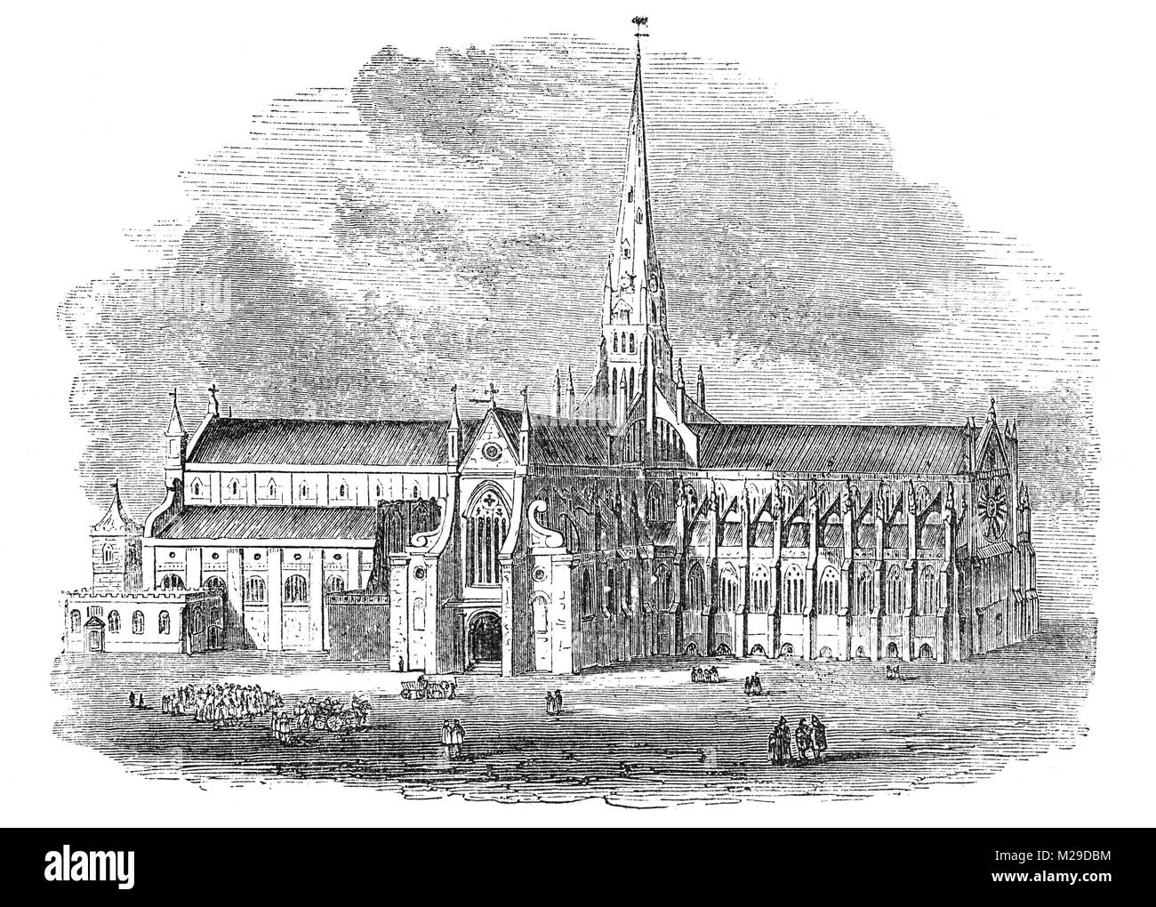 La quatrième St Paul's avant la destruction du clocher par un incendie en 1561. Généralement appelé le vieux St Paul's, le bâtiment a été commencé par les Normands après l'incendie 1087 et consacrée en 1240. Londres, Angleterre. Banque D'Images La quatrième St Paul's avant la destruction du clocher par un incendie en 1561. Généralement appelé le vieux St Paul's, le bâtiment a été commencé par les Normands après l'incendie 1087 et consacrée en 1240. Londres, Angleterre. Banque D'Images
