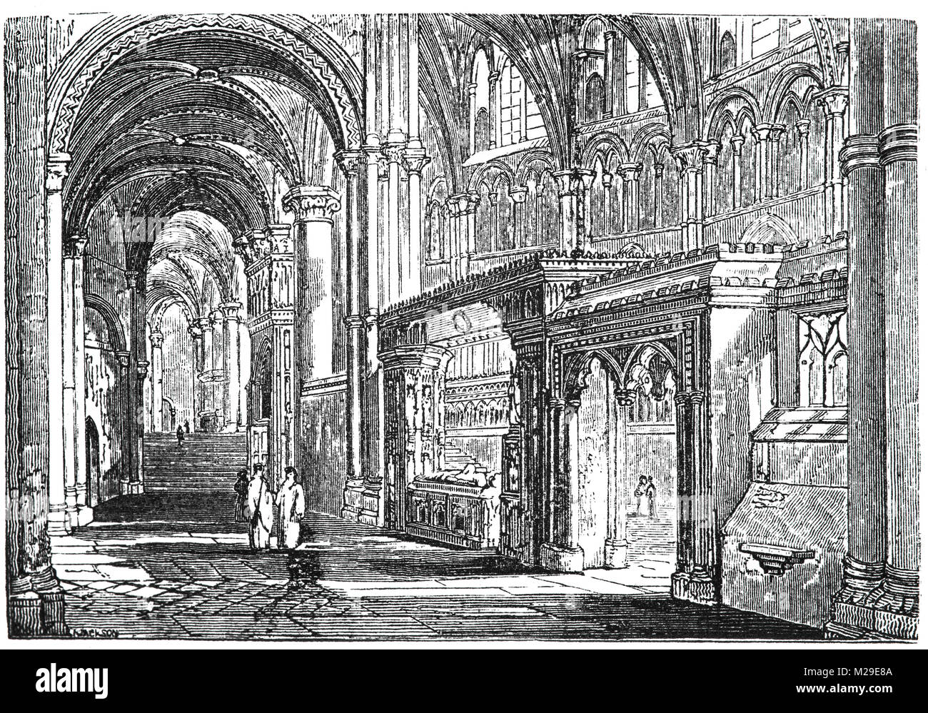 À l'intérieur de la Cathédrale de Canterbury à Canterbury, Kent, Angleterre. Elle a été fondée en 597, et entièrement reconstruit de 1070 à 1077. L'extrémité a été considérablement agrandie au début du douzième siècle, et en grande partie reconstruite dans le style gothique après un incendie en 1174. Banque D'Images