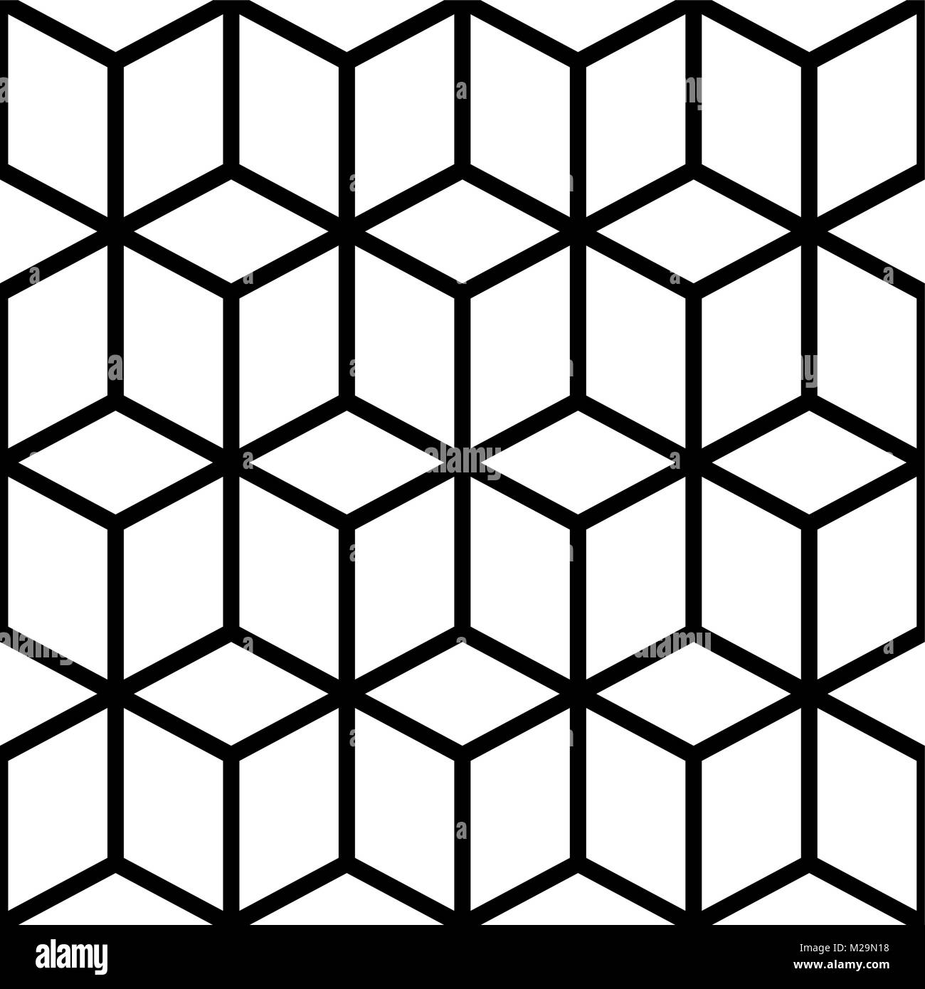 Hipster motif géométrique, formes abstraites, l'arrière-plan vectoriel continu Décoration monochrome Illustration de Vecteur