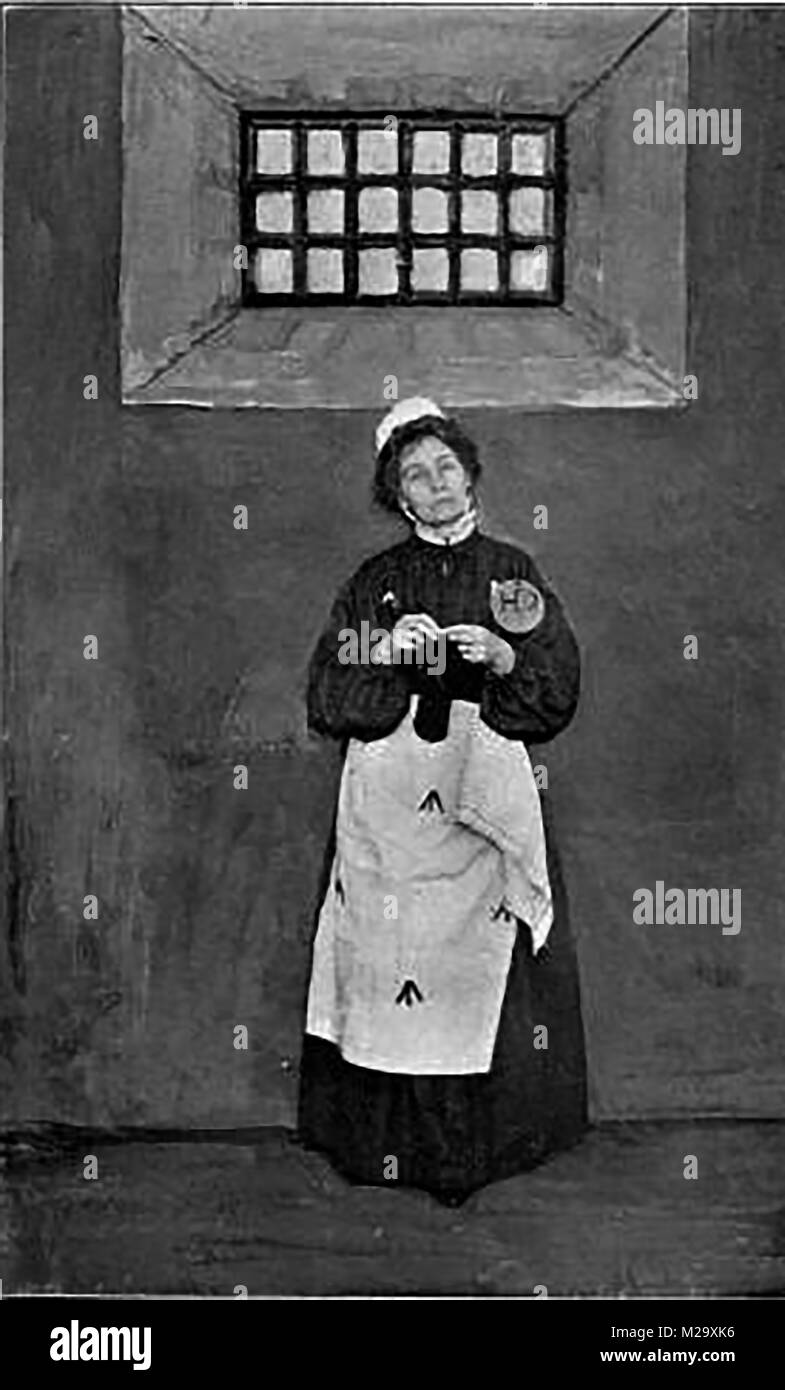 Les suffragettes Le Vendredi Noir - Novembre 1910 manifestations (à partir d'une publication de l'époque) Banque D'Images