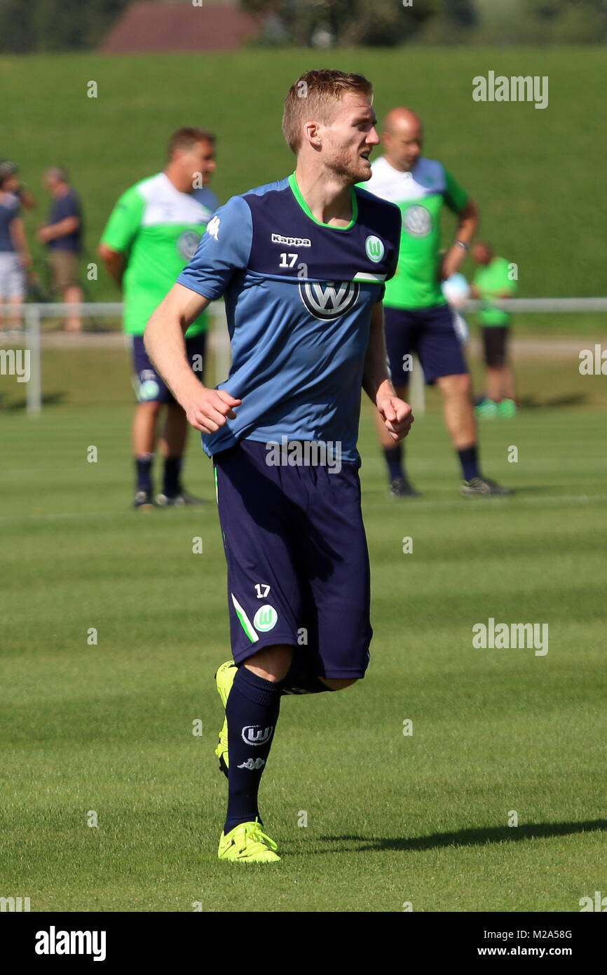 Nationalspieler André Schürrle VfL Wolfsburg Trainingslager 2015 à Donaueschingen Banque D'Images