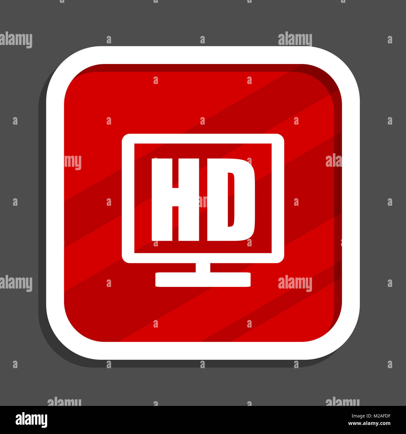 L'icône d'affichage HD. Modèle plat square bandeau. Banque D'Images