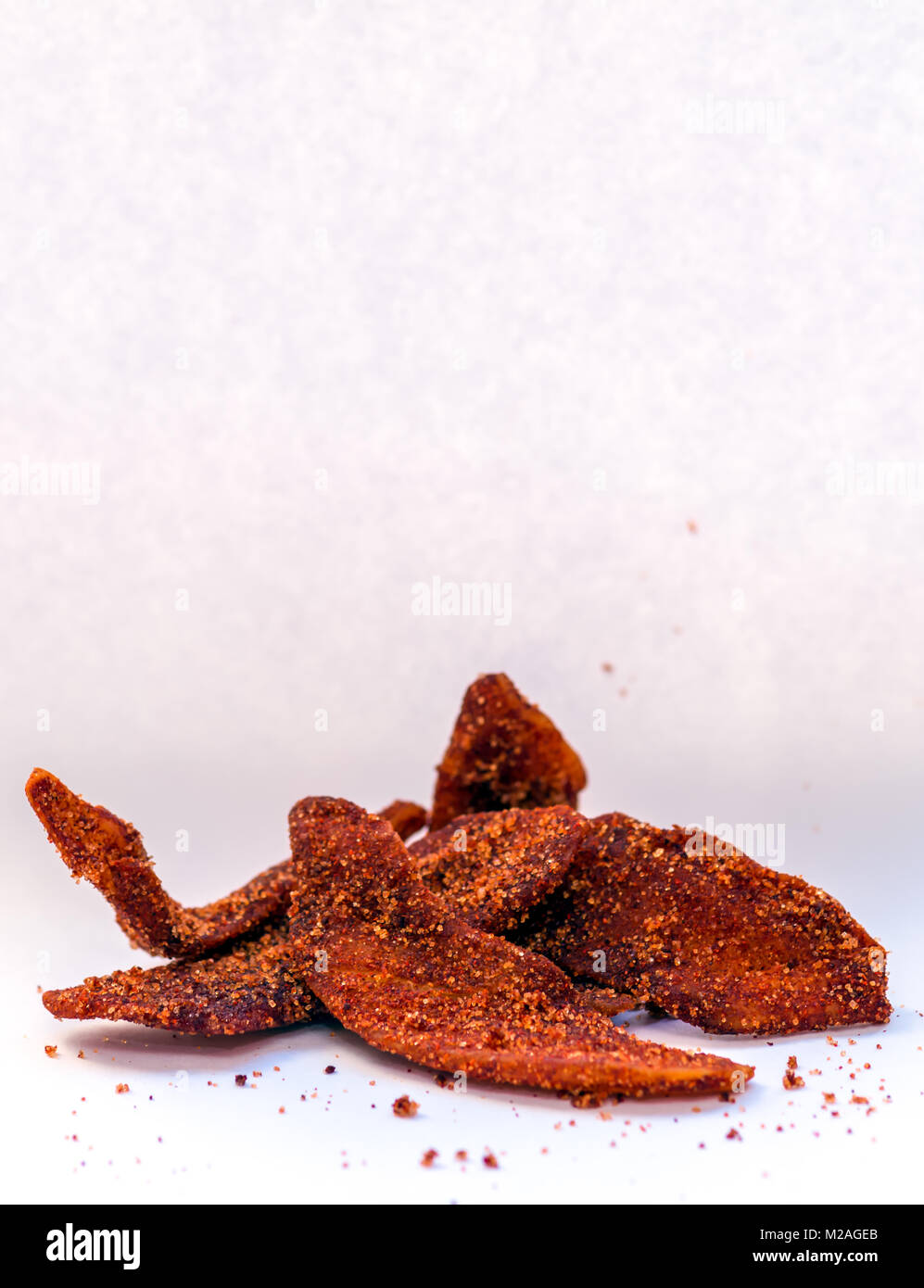 Les mangues sont un délicieux Chili mexicain traditionnel et snack sucré et épicé Banque D'Images