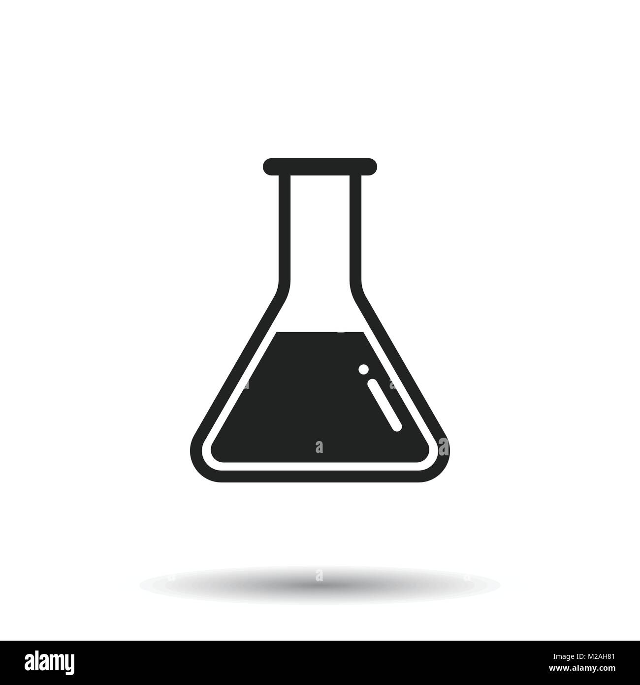 Tube à essai chimique icône pictogramme. Équipement de laboratoire chimique isolé sur fond blanc. Flacons pour expérience expérience scientifique. Vecteur moderne à la mode Illustration de Vecteur