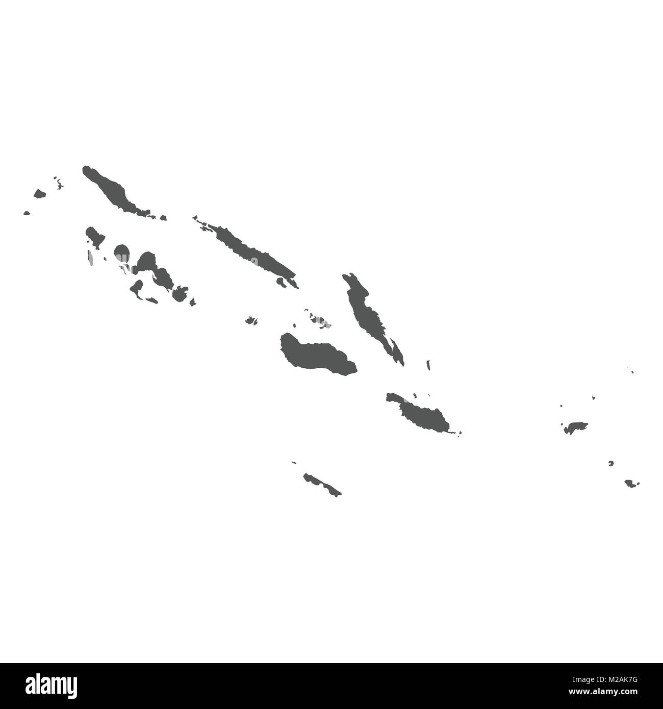 Îles Salomon carte vectorielle. Icône noire sur fond blanc. Illustration de Vecteur