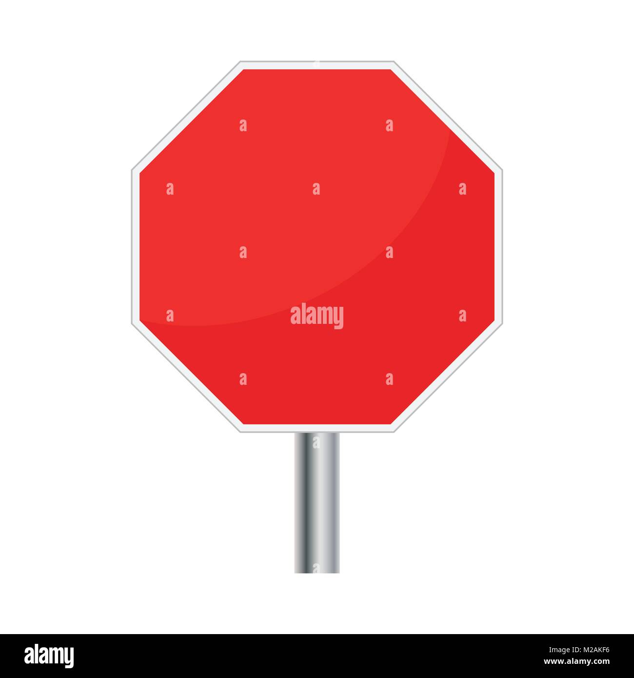 Blank stop rouge icône vecteur. Symbole de danger vide vector illustration. Illustration de Vecteur