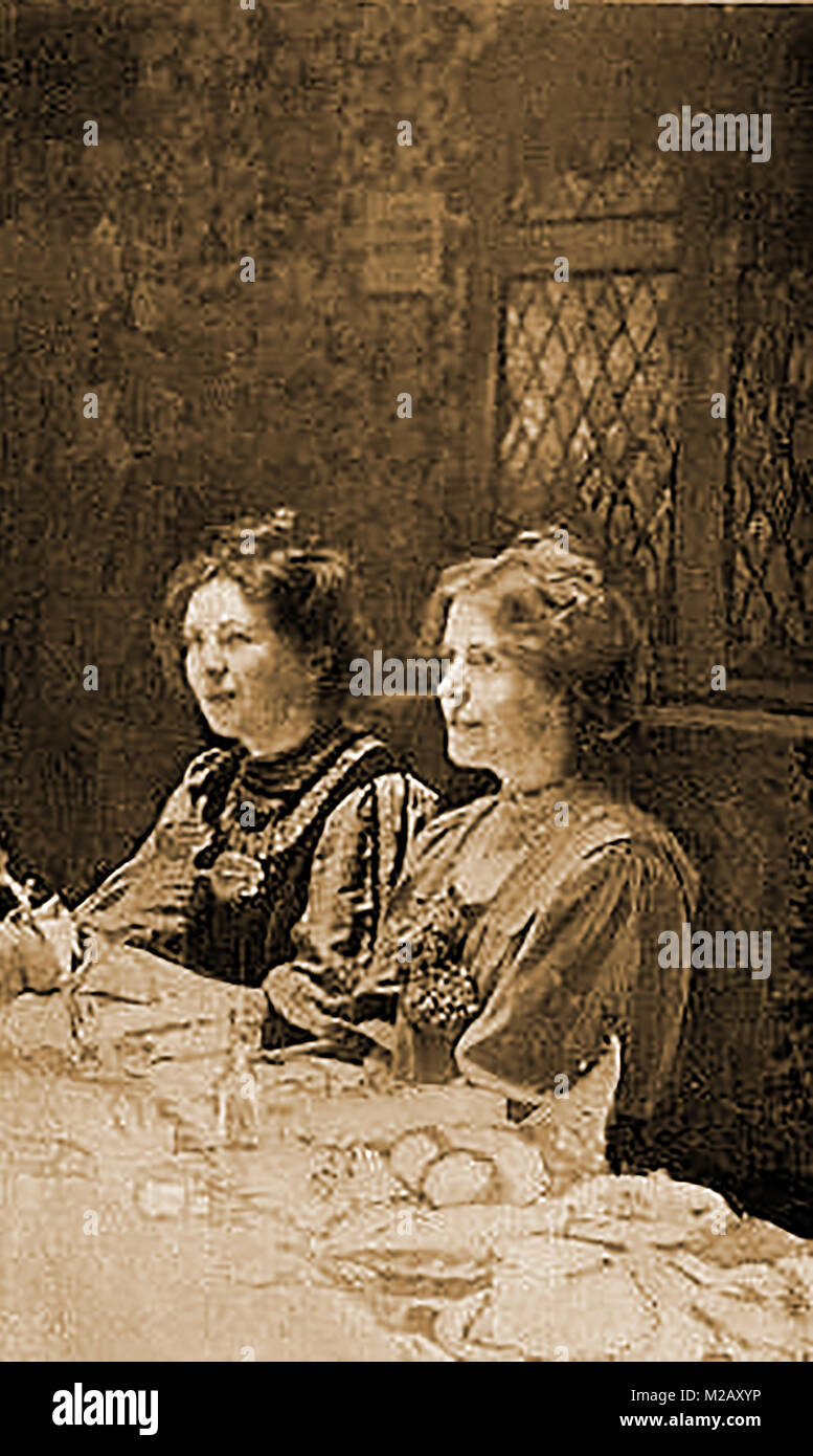 Les suffragettes - portraits de Sylvain Pankhurst et Annie Kenny ensemble en 1910 Banque D'Images