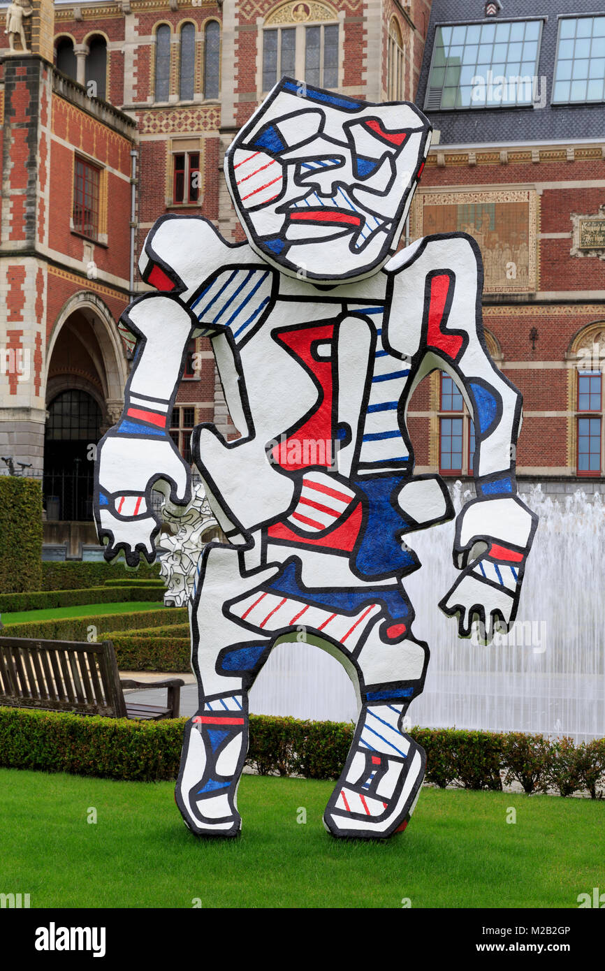 Sculpture de Jean Dubuffet, Musée Rijks, Amsterdam, Hollande du Nord,  Pays-Bas, Europe Photo Stock - Alamy