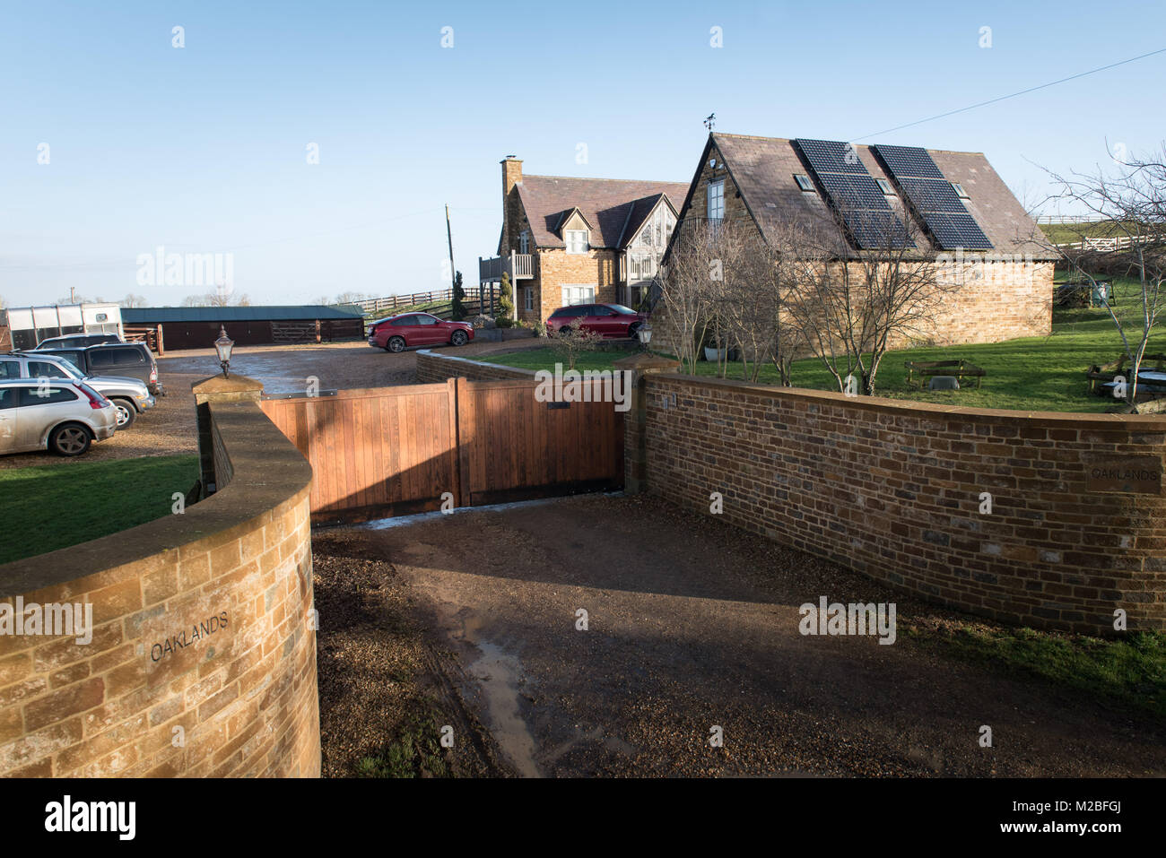 La région de Tysoe, Warwickshire, Royaume-Uni. 25 janvier 2018. En image de Nadhim Zahawi accueil du Warwickshire, député de Stratford-Upon-Avon. E Banque D'Images