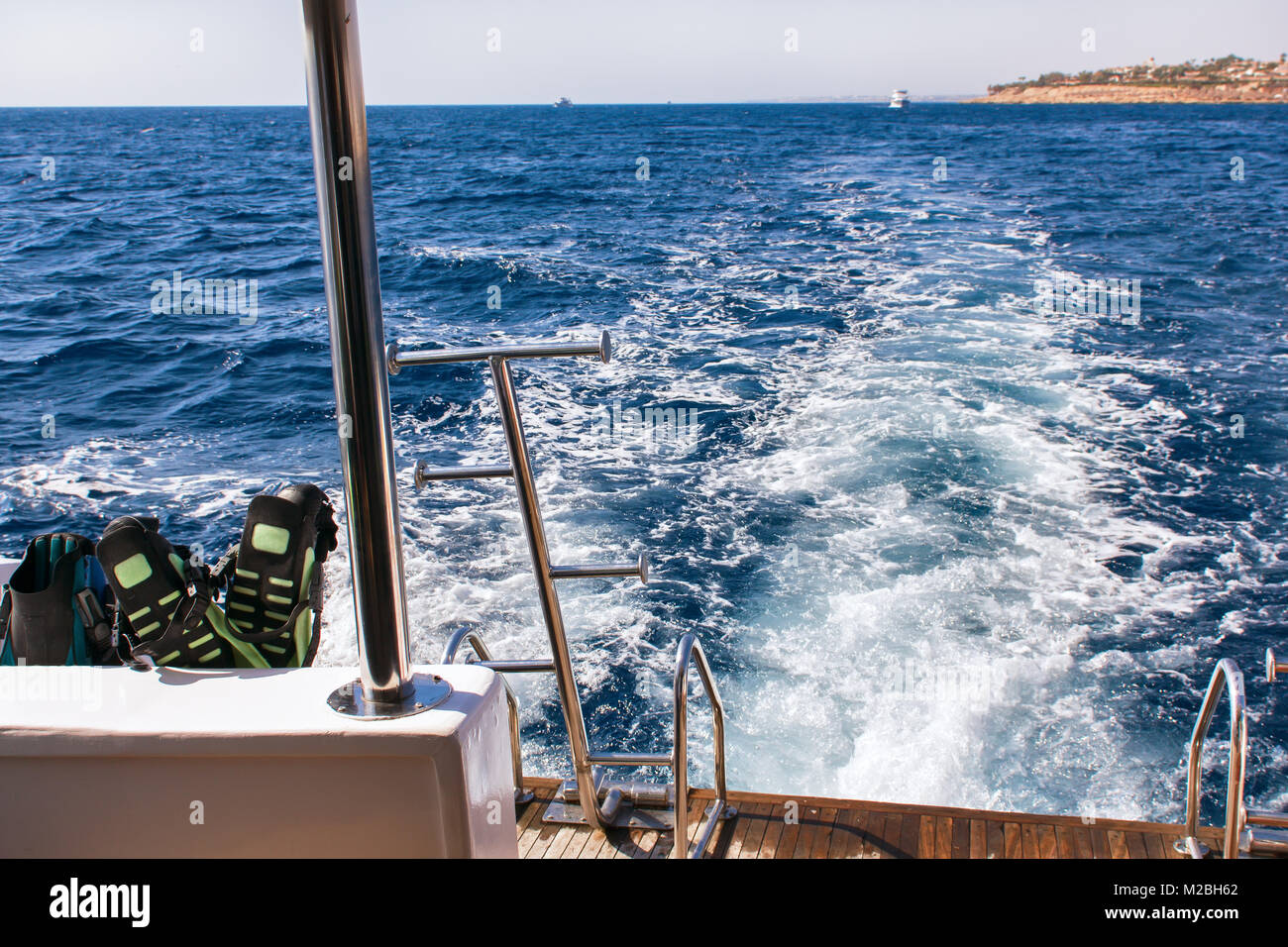 L'équipement pour la plongée sur voile de bateau. Banque D'Images