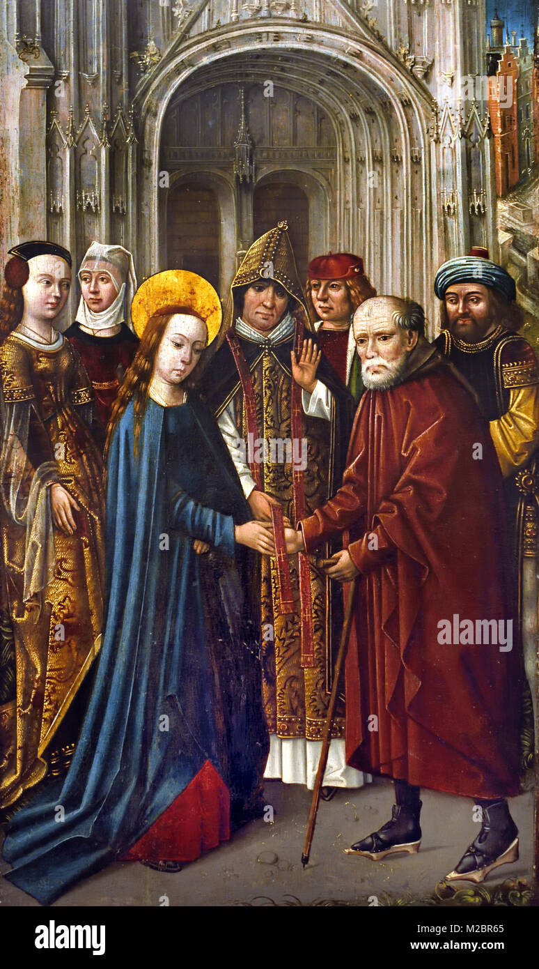 Le mariage de la Vierge1475 inconnu Maître Hollandais, 15e siècle, aux Pays-Bas, en néerlandais, Banque D'Images